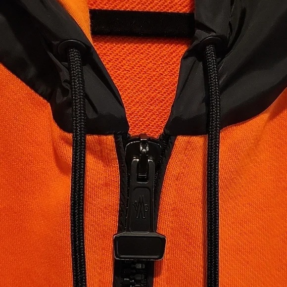 Moncler Off White Rare Orange Hoodie Jacket xxxl - Picture 9 of 16